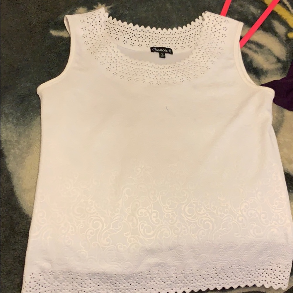 Seamless white tank top